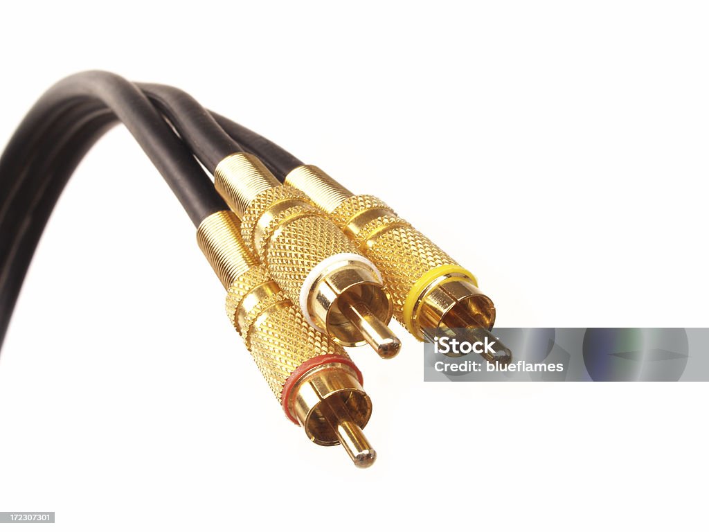 cable snake three high end audio inputs Audio Equipment Stock Photo