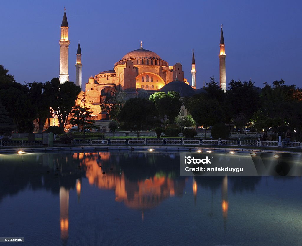 Hagia Sophia in dusk- 2 - Lizenzfrei Abenddämmerung Stock-Foto
