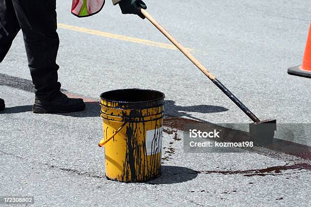 Dibujo De La Línea Foto de stock y más banco de imágenes de Alquitrán - Alquitrán, Asfalto, Calle