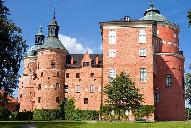 "Gripsholm Castle, Mariefred, Sweden. Built in the 16th century on the site of an earlier fortress."