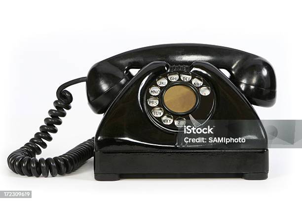 Czarny Telefon - zdjęcia stockowe i więcej obrazów 1940-1949 - 1940-1949, 1950-1959, 1960-1969