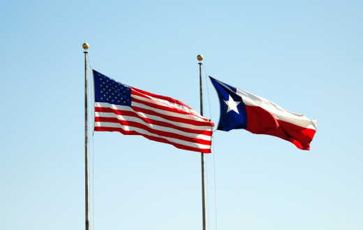 What makes Texas extra-cool  It was the only contiguous state that was once it's own nation.Notice the TX flag appears to be flying a tad bit higher than the US flag