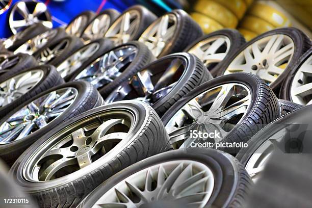 Cars Tire Shop Stock Photo - Download Image Now - Car, Tire - Vehicle Part, At The Edge Of
