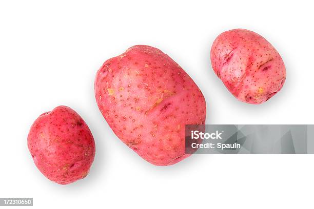 Tres De Papas Foto de stock y más banco de imágenes de Patata roja - Patata roja, Fondo blanco, Pequeño