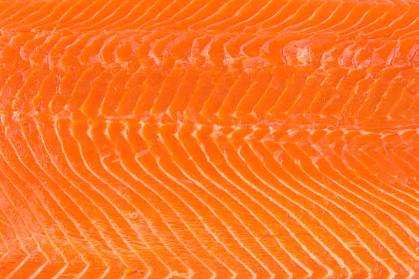 salmón rojo textura - pink salmon fotografías e imágenes de stock