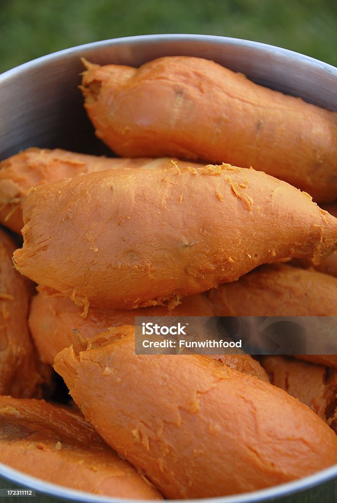 Fagioli Yams o patate dolci sfondo di cucina cena del ringraziamento - Foto stock royalty-free di Patata dolce