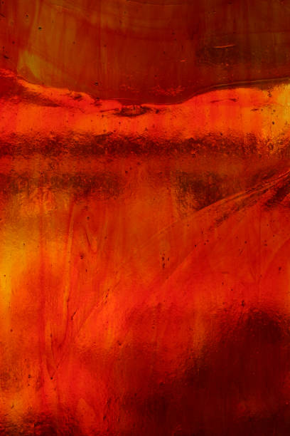 rouge orange vitrail - stained glass glass art church photos et images de collection