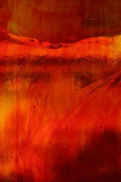 Photo of red orange stained glass