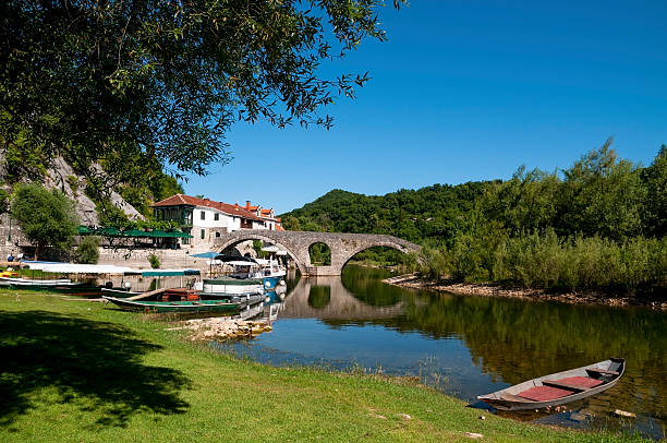 Small fishermans village and river - Rijeka Crnojevica are one of the oldest Montenegrin marketplaces. 