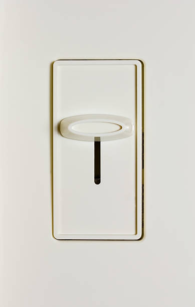 Dimmer Switch A Dimmer Switch in the Full on Position. dimmer switch photos stock pictures, royalty-free photos & images