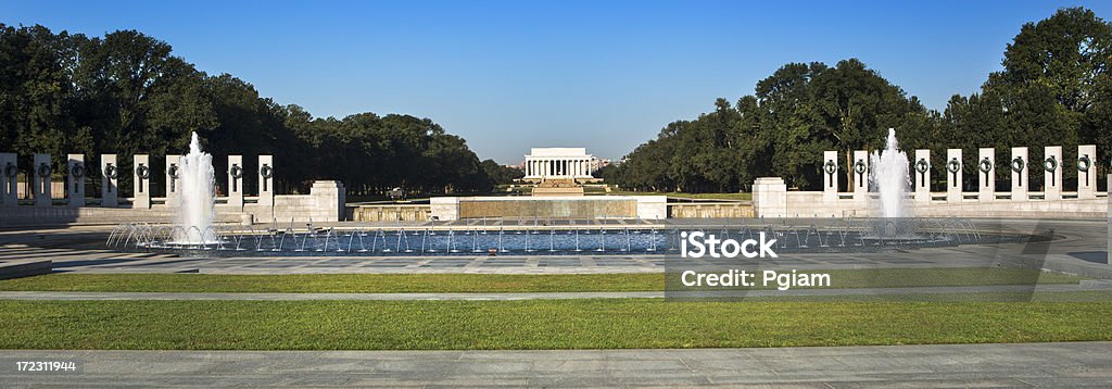 WW II Memorial fountain Washington, D.C. - Zbiór zdjęć royalty-free (Patriotyzm)