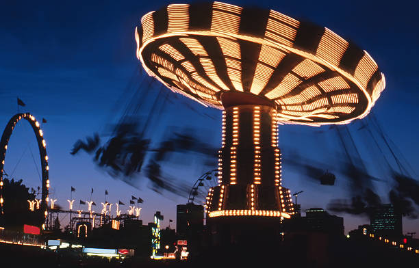 Amusement Park Carousel stock photo