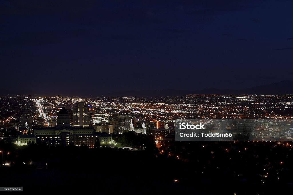 De Salt Lake City - Photo de Nuit libre de droits