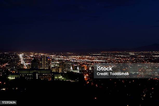 Photo libre de droit de De Salt Lake City banque d'images et plus d'images libres de droit de Nuit - Nuit, Salt Lake City, Centre-ville