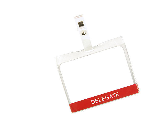 istock Conference badge in plastic cover 172313029