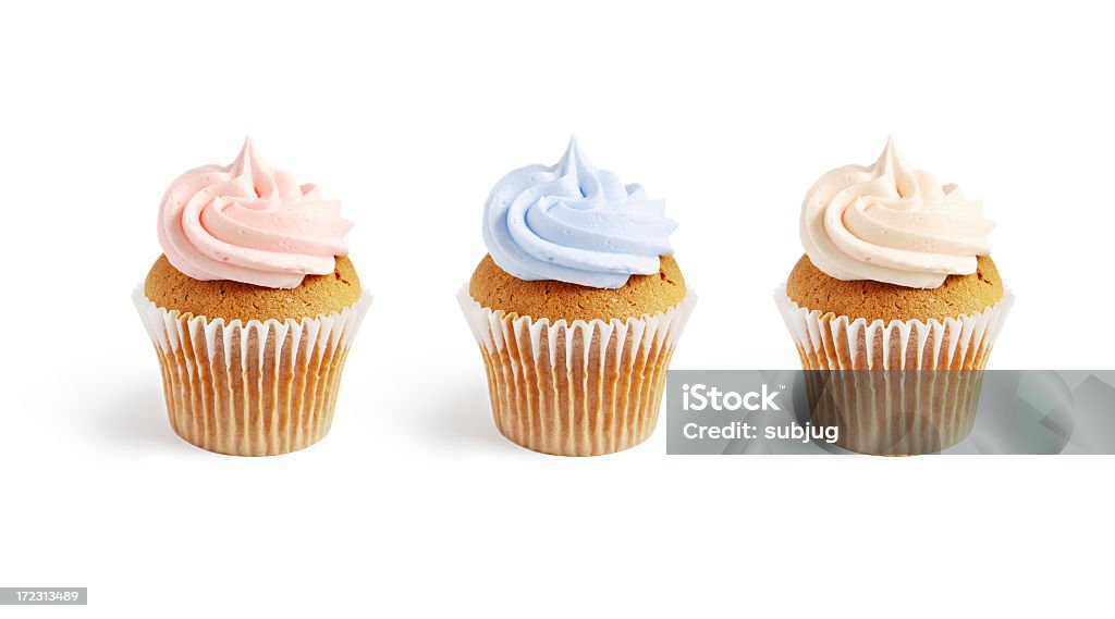 Três cupcakes - Royalty-free Bolinho Foto de stock