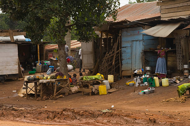 African streetlife in Uganda stock photo