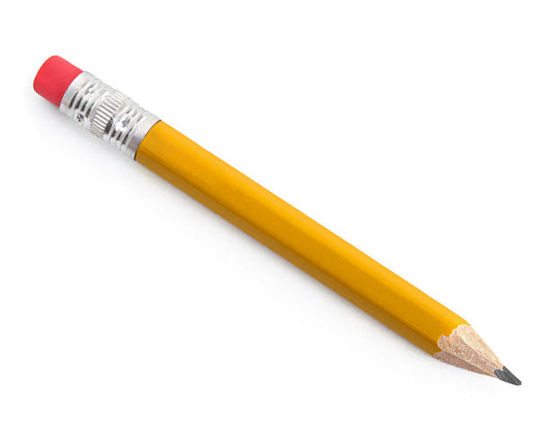 istock Sharpened yellow pencil with pink eraser on white background 172313872