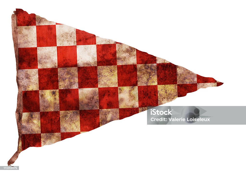 (XXL) Striscione-Bandiera a scacchi Vintage rosso - Foto stock royalty-free di A quadri