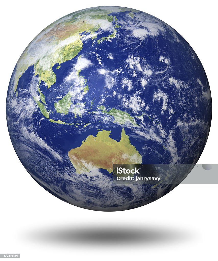 Terra modelo: Vista da Austrália - Foto de stock de Globo terrestre royalty-free