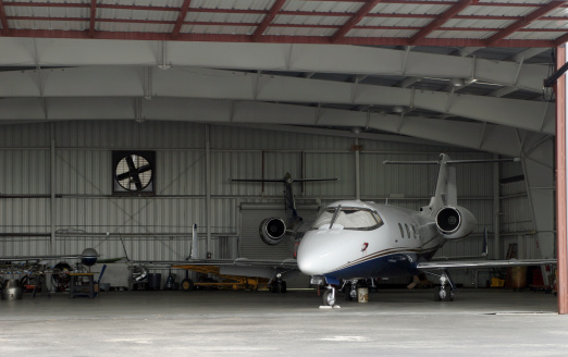 Airplane in hangar