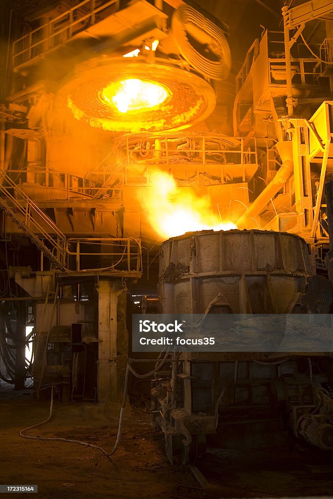 metallurgy fire Activity Stock Photo