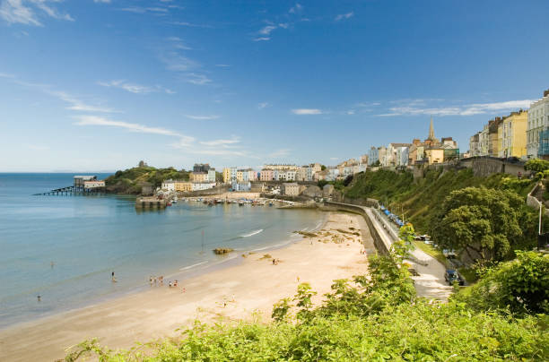 Tenby Harbour stock photo