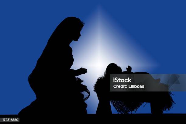 Nativity Сфотографированы Силуэт — стоковые фотографии и другие картинки Библия - Библия, Бог, Горизонтальный