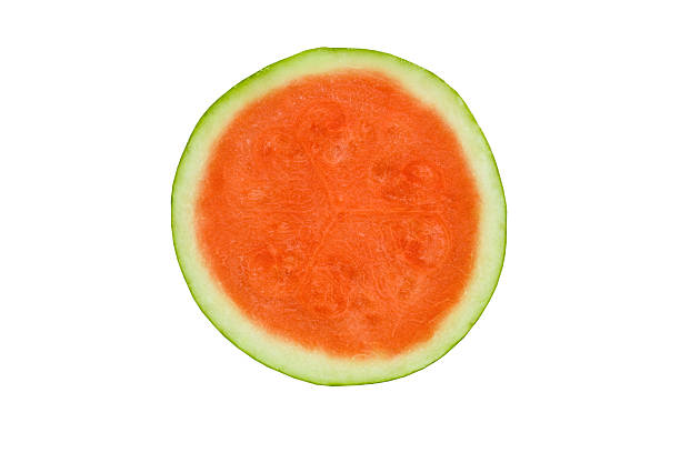 sabrosos maduro aislado en sandía (watermelon stomach - watermelon full length isolated circle fotografías e imágenes de stock