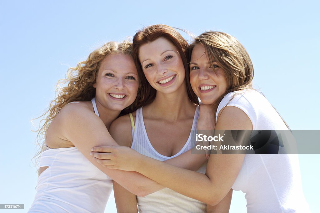 Best friends Best friends - 3 teenage girls. Women Stock Photo