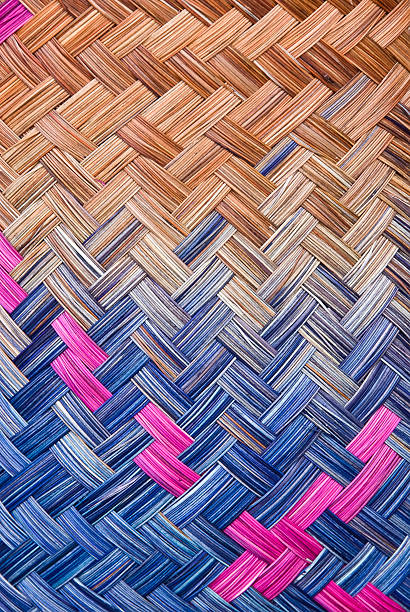 Hand woven product Close-up of an hand woven basket raffia stock pictures, royalty-free photos & images