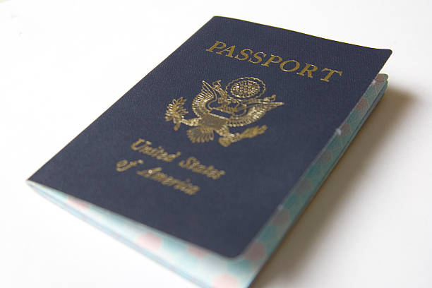 US passport flat stock photo