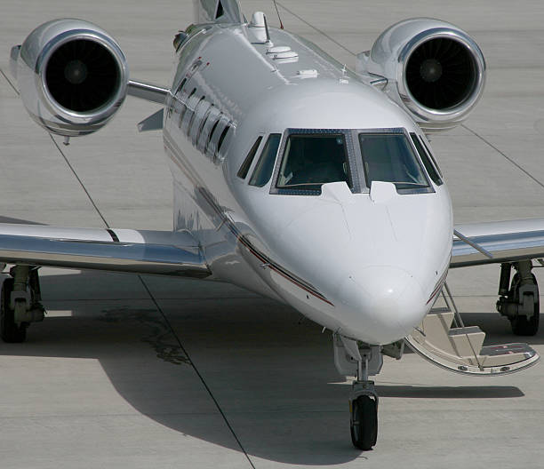 istock Private business jet for first class travel on tarmac 172318095