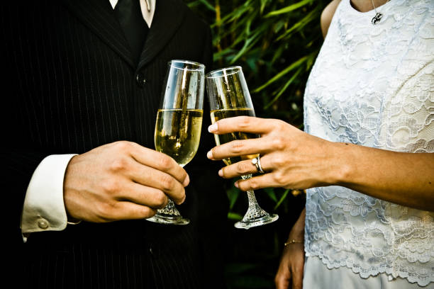 istock Bride and Groom make a toast 172318389