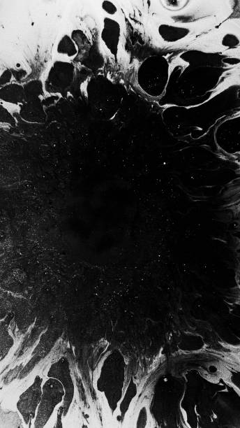 istock Grain stain ink design mystery black water swirl 1723184252
