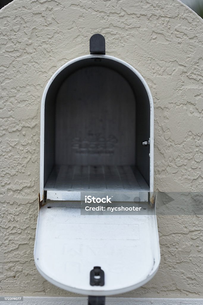 open mailbox Residential mailbox. Empty Stock Photo