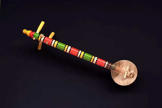 Small moroccan guitar made by craftsmen