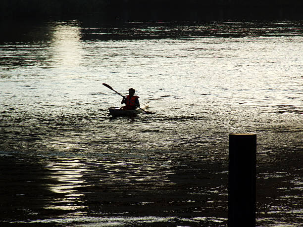 istock Silhouette of lonely paddler 172319548