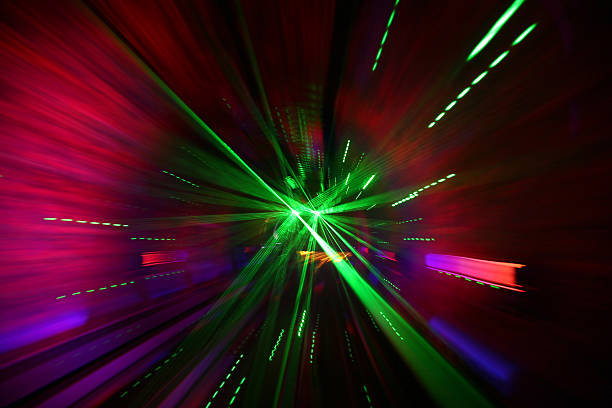 Laser Beams In Tunnel