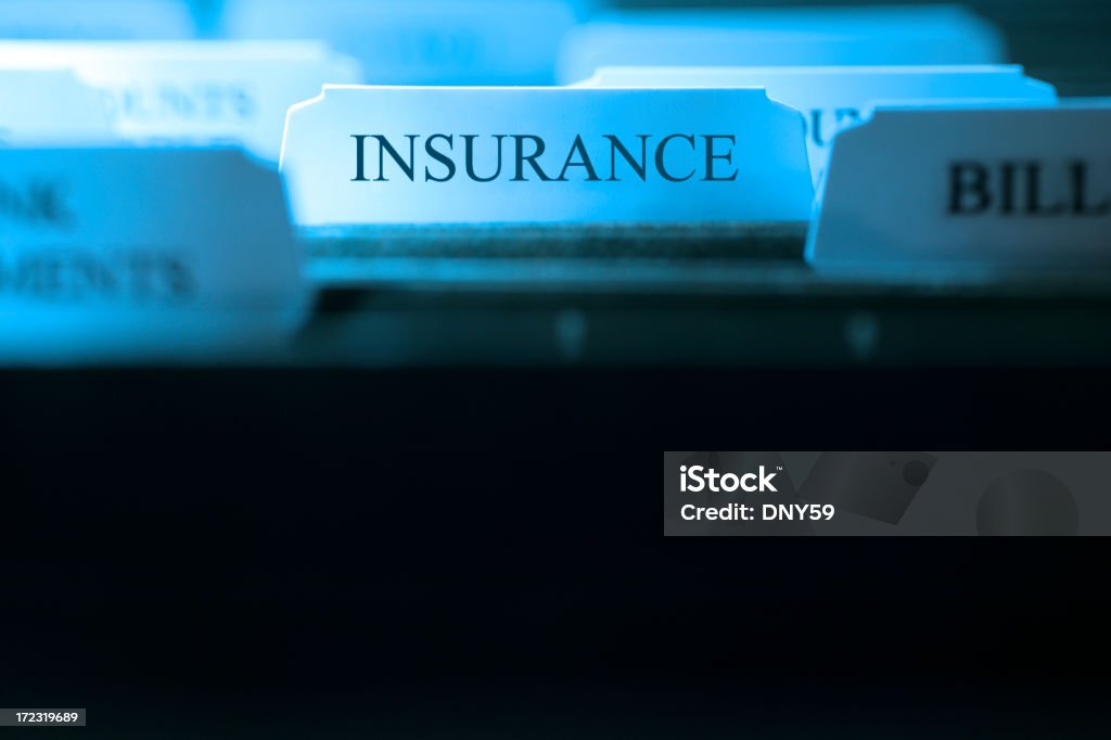 Insurance Insurance files. File Folder Stock Photo