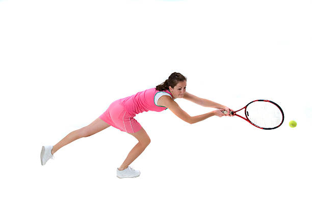 Female Tennis Player In Dress Holding Racket