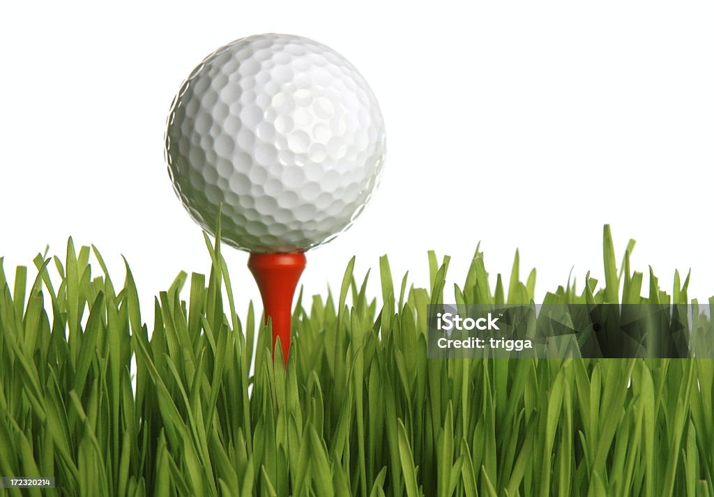 Pallina da Golf sul tee - Foto stock royalty-free di Attività ricreativa
