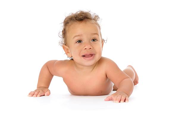istock Front View Of A Baby Lying On His Tummy/ Stomach 172320534