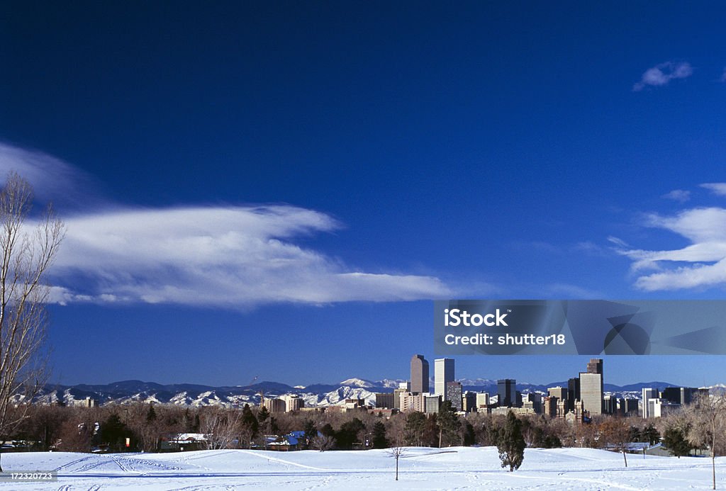 Denver, no inverno - Foto de stock de Azul royalty-free