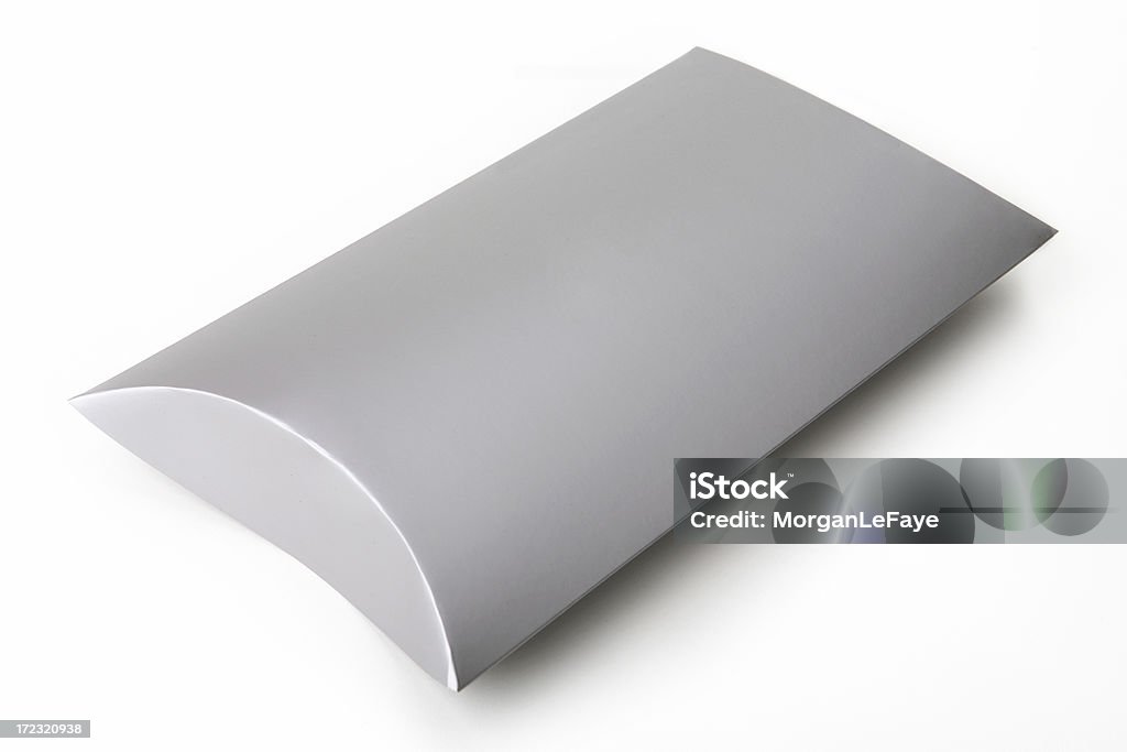 La caja de cartón blanco de color plateado - Foto de stock de Blanco - Color libre de derechos