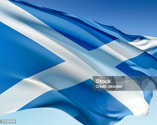 Flaga Szkocji - zdjęcia stockowe i więcej obrazów Flaga Szkocji - Flaga Szkocji, Bez ludzi, Europa - Lokalizacja geograficzna