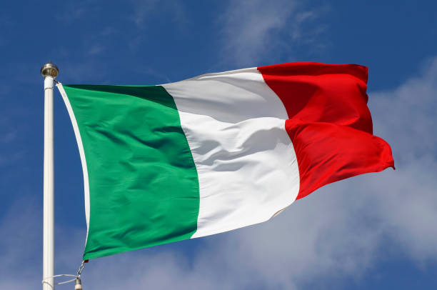 Flag of Italy stock photo