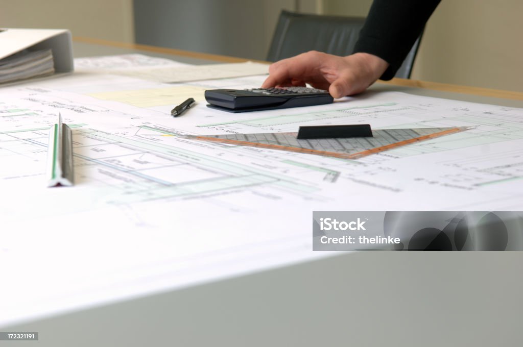 Architect Archtitect at work Board Room Stock Photo