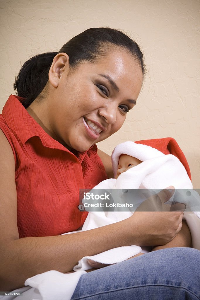 Young Indian Mother Navajo Culture Stock Photo