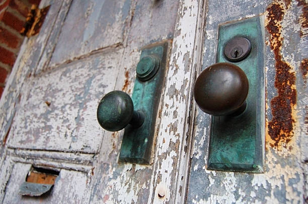 Two Door Knobs stock photo